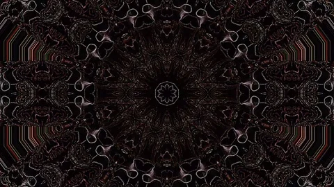 Abstract Kaleidoscope pattern with full colors. Magic mandala. 4k Stock-Footage 297375806