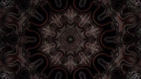 Abstract Kaleidoscope pattern with full colors. Magic mandala. 4k Stock Footage 297422977
