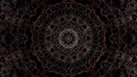 Abstract Kaleidoscope pattern with full colors. Magic mandala. 4k Stock Footage 297423010