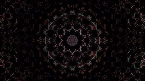 Abstract Kaleidoscope pattern with full colors. Magic mandala. 4k Stock-Footage 297423110