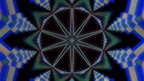 Abstract Kaleidoscope pattern with full colors. Magic mandala. 4k Stock Footage 298224276
