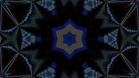 Abstract Kaleidoscope pattern with full colors. Magic mandala. 4k Stock Footage 298224486