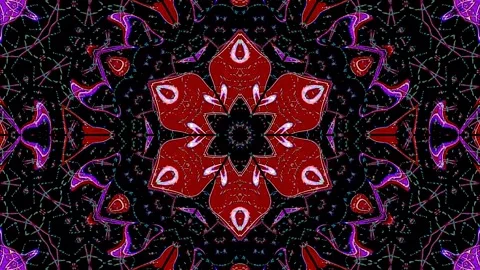 Abstract Kaleidoscope pattern with full colors. Magic mandala. 4k Video stock 303066767