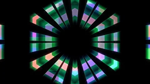 Abstract Kaleidoscope pattern with full colors. Magic mandala. 4k Stock Footage 303080591
