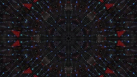 Abstract Kaleidoscope pattern with full colors. Magic mandala. 4k Stock Footage 303235724
