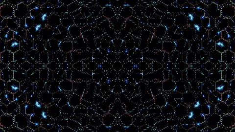 Abstract Kaleidoscope pattern with full colors. Magic mandala. 4k Stock Footage 303235744