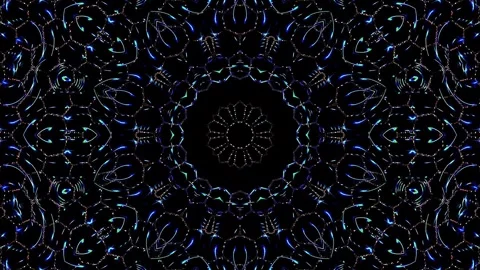 Abstract Kaleidoscope pattern with full colors. Magic mandala. 4k Stock Footage 303235814