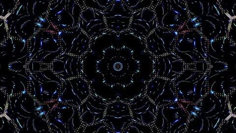 Abstract Kaleidoscope pattern with full colors. Magic mandala. 4k Stock Footage 303235819