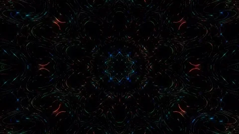 Abstract Kaleidoscope pattern with full colors. Magic mandala. 4k Stock Footage 303303594