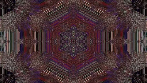 Abstract Kaleidoscope pattern with full colors. Magic mandala. 4k Video stock 303303623