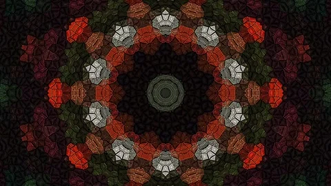 Abstract Kaleidoscope pattern with full colors. Magic mandala. 4k Stock Footage 303303671