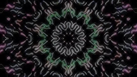 Abstract Kaleidoscope pattern with full colors. Magic mandala. 4k Video stock 303773720