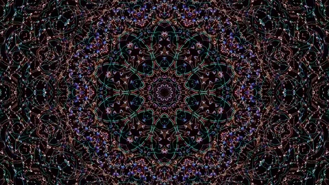 Abstract Kaleidoscope pattern with full colors. Magic mandala. 4k Stock Footage 303773932