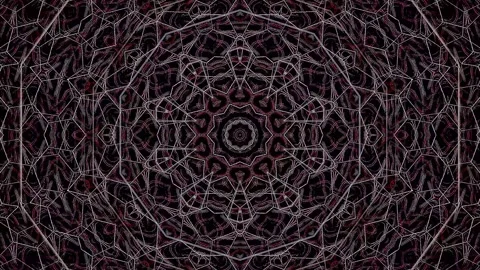 Abstract Kaleidoscope pattern with full colors. Magic mandala. 4k Stock Footage 303774004