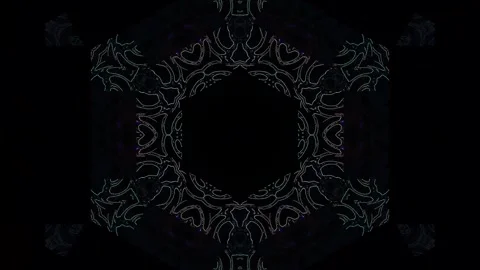 Abstract Kaleidoscope pattern with full colors. Magic mandala. 4k 動画素材 303928857