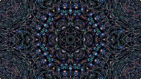 Abstract Kaleidoscope pattern with full colors. Magic mandala. 4k Stock Footage 303995770