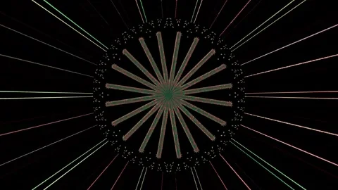 Abstract Kaleidoscope pattern with full colors. Magic mandala. 4k Stock Footage 303996103