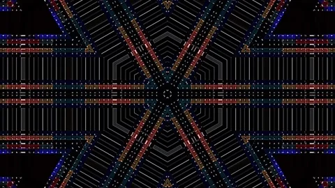 Abstract Kaleidoscope pattern with full colors. Magic mandala. 4k Stock Footage 309857703