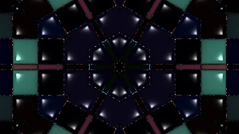 Abstract Kaleidoscope pattern with full colors. Magic mandala. 4k Stock Footage 309857712
