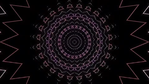 Abstract Kaleidoscope pattern with full colors. Magic mandala. 4k Stock Footage 310888614