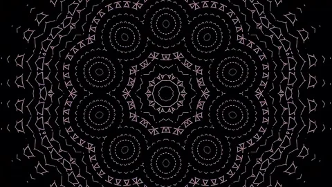 Abstract Kaleidoscope pattern with full colors. Magic mandala. 4k Video stock 310888709