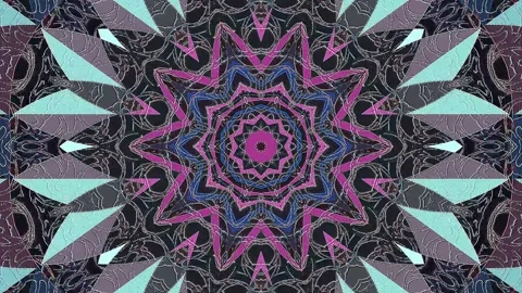 Abstract Kaleidoscope pattern with full colors. Magic mandala. 4k 스톡 동영상 311515528