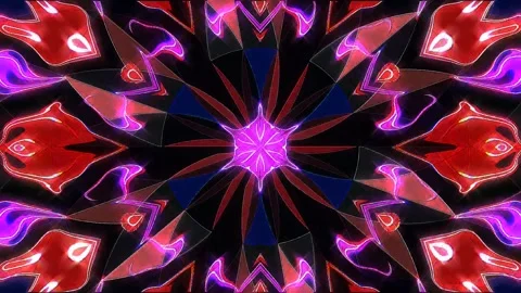 Abstract Kaleidoscope pattern with full colors. Magic mandala. 4k Stock-Footage 311515563