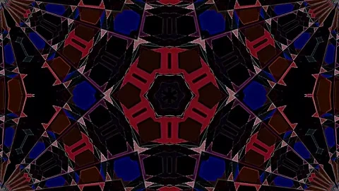 Abstract Kaleidoscope pattern with full colors. Magic mandala. 4k Stock-Footage 311587429