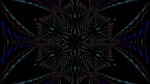 Abstract Kaleidoscope pattern with full colors. Magic mandala. 4k Video stock 311795853