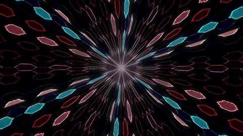 Abstract Kaleidoscope pattern with full colors. Magic mandala. 4k Stock Footage 321857530