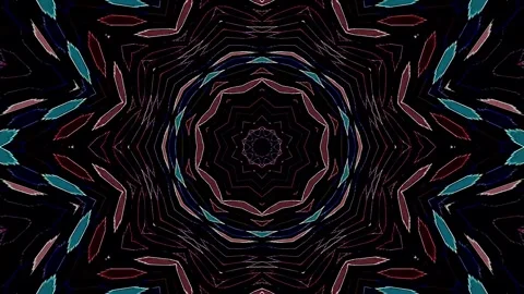 Abstract Kaleidoscope pattern with full colors. Magic mandala. 4k Stock Footage 321857632