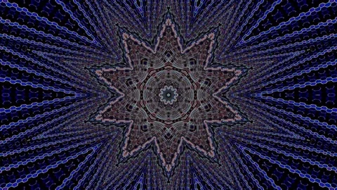 Abstract Kaleidoscope pattern with full colors. Magic mandala. 4k Stock Footage 321857759