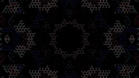 Abstract Kaleidoscope pattern with full colors. Magic mandala. 4k Stock Footage 321857989