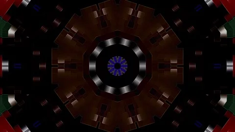 Abstract Kaleidoscope pattern with full colors. Magic mandala. 4k Stock Footage 322612661