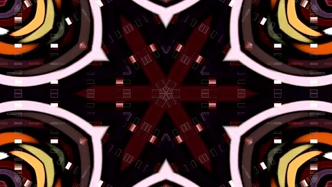 Abstract Kaleidoscope pattern with full colors. Magic mandala. 4k Stock Footage 325480587