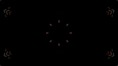 Abstract Kaleidoscope pattern with full colors. Magic mandala. 4k Stock Footage 325480690