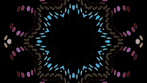 Abstract Kaleidoscope pattern with full colors. Magic mandala. 4k 스톡 동영상 325480726
