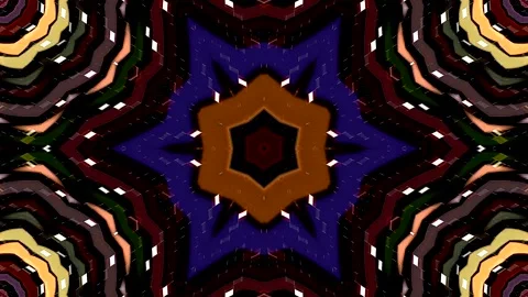 Abstract Kaleidoscope pattern with full colors. Magic mandala. 4k Stock Footage 325480794