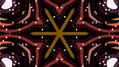 Abstract Kaleidoscope pattern with full colors. Magic mandala. 4k Stock Footage 325480809
