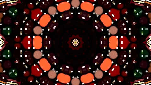 Abstract Kaleidoscope pattern with full colors. Magic mandala. 4k Stock-Footage 325762984