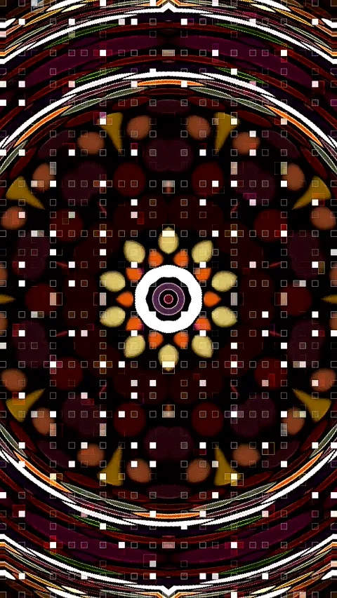 Abstract Kaleidoscope pattern with full colors. Magic mandala. 4k Video stock 325763037