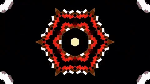 Abstract Kaleidoscope pattern with full colors. Magic mandala. 4k Stock Footage 327014043