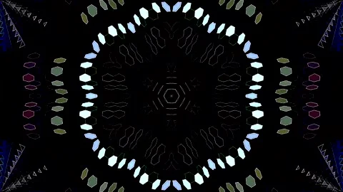 Abstract Kaleidoscope pattern with full colors. Magic mandala. 4k 스톡 동영상 327014084