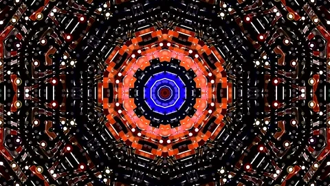 Abstract Kaleidoscope pattern with full colors. Magic mandala. 4k Stock Footage 327014192