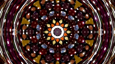 Abstract Kaleidoscope pattern with full colors. Magic mandala. 4k Stock Footage 327137433