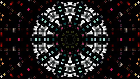 Abstract Kaleidoscope pattern with full colors. Magic mandala. 4k Stock Footage 327137484