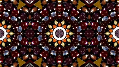 Abstract Kaleidoscope pattern with full colors. Magic mandala. 4k Stock Footage 327137523