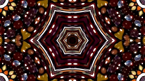 Abstract Kaleidoscope pattern with full colors. Magic mandala. 4k Stock Footage 327137524