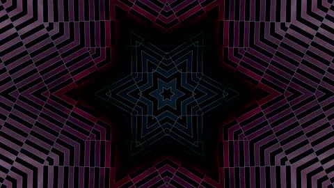 Abstract Kaleidoscope pattern with full colors. Magic mandala. 4k Video stock 327234206