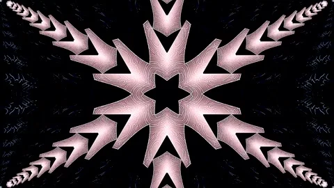 Abstract Kaleidoscope pattern with full colors. Magic mandala. 4k Stock Footage 327234348